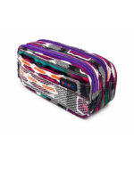 جامدادی دو زیپ توری دار استورم بنفش